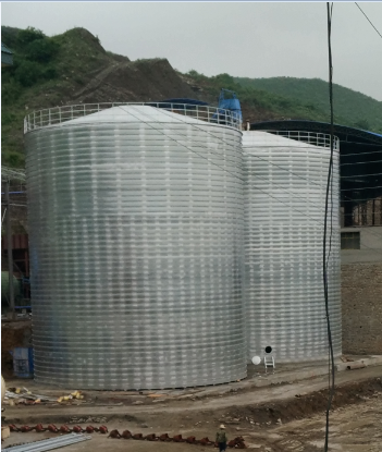 南坤镇粮食钢板仓的安装全过程不用热焊接